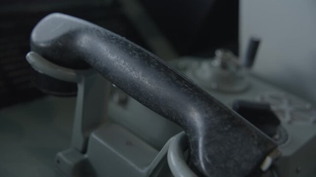 Telephone receiver on a large ocean ship
