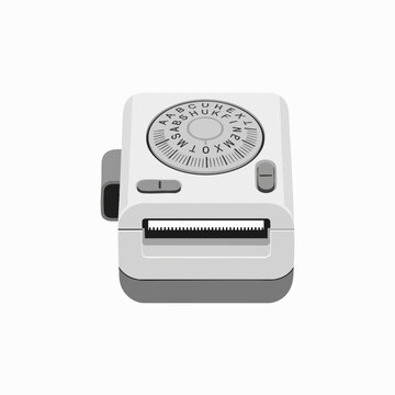 Retro manual label maker vintage embossing label maker with dial wheel old fashioned labeler for crafts and organization