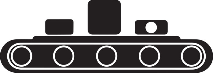 Tank icon with tracks and turret isolated on transparent background for graphic design use © Md. Habibur