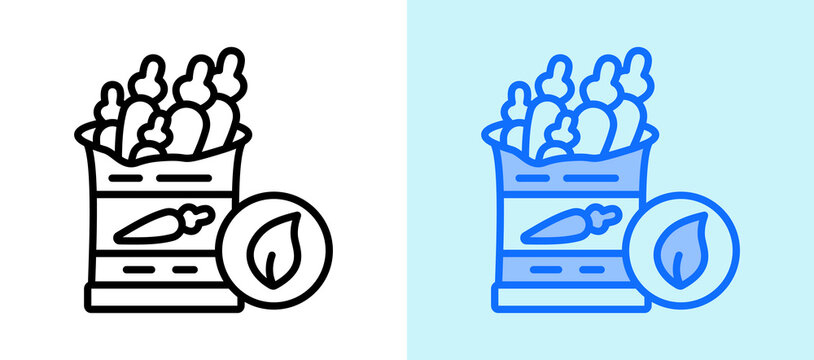 Organic Foods lineblue icon