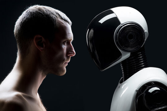 Face-&agrave;-face humain-robot.