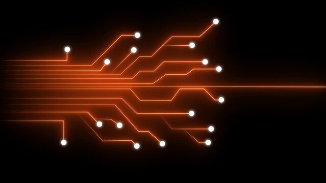 Circuit Board Copy Space, Dark Animation Computer, Data, Technology, Artificial Intelligence Background. AI Artificial intelligence CPU processor chipset central processor. Computer,4k video