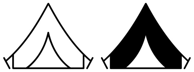 camping tent outdoor adventure icon © vectomix