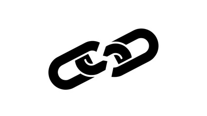 Vector illustration&nbsp;of broken chain link icon, symbol of disconnection, separation, or broken connection on a transparent background