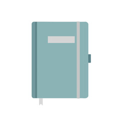 Teal Notebook with Bookmark and Elastic Closure