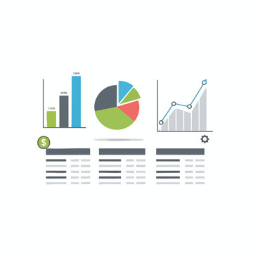 Colorful Business Data Visualization Elements