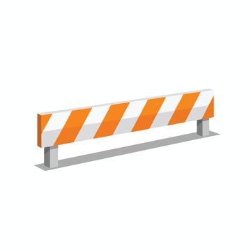 Orange and White Striped Barrier