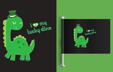 St_Pat_Trex_Dino_St_Patricks_Day_4_positioned © teecool