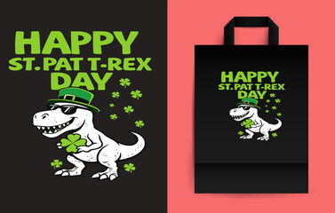 St_Pat_Trex_Dino_St_Patricks_Day_8_positioned © teecool