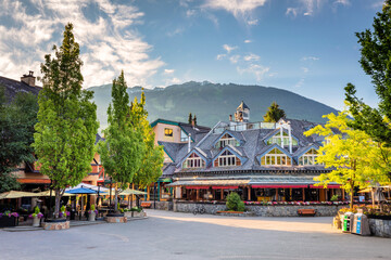 Whistler Village Square with Restaurants and Shops British Columbia Canada © peteleclerc