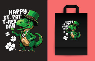 St_Pat_Trex_Dino_St_Patricks_Day_36_positioned © teecool