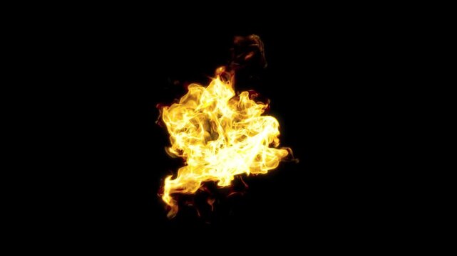 Fireball Flame Loop Overlay VFX &ndash; Cinematic Burning Fire Sphere Graphic Element