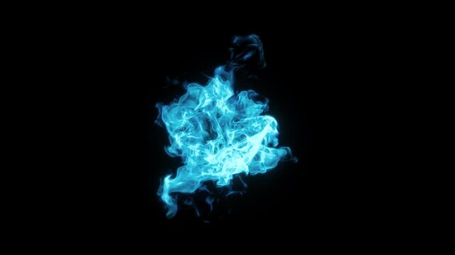 Blue Fireball Flame Loop Overlay VFX &ndash; Cinematic Fire  Energy Sphere Graphic Element