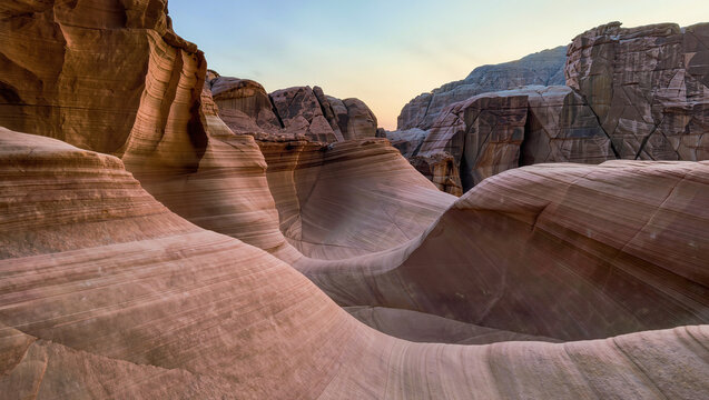 Desert canyon, sandstone formations, desert landscape, natural rock formations