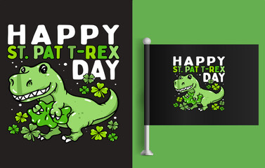 St_Pat_Trex_Dino_St_Patricks_Day_53_positioned © teecool