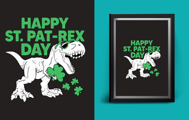 St_Pat_Trex_Dino_St_Patricks_Day_55_positioned © teecool
