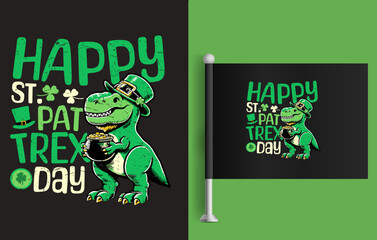 St_Pat_Trex_Dino_St_Patricks_Day_60_positioned © teecool