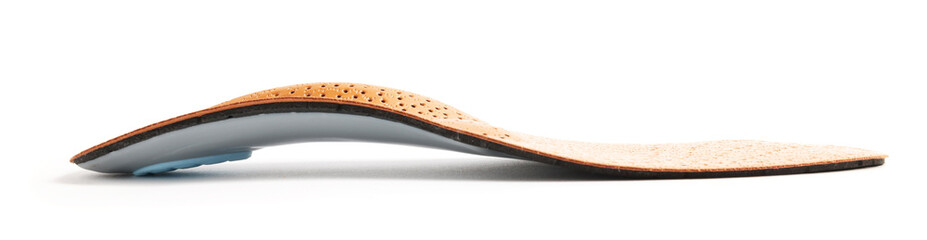 One orthopedic insole isolated on white. Foot care