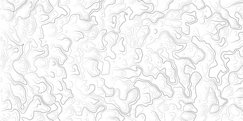 Obraz premium Topographic map illustration with wavy lines and contours on white