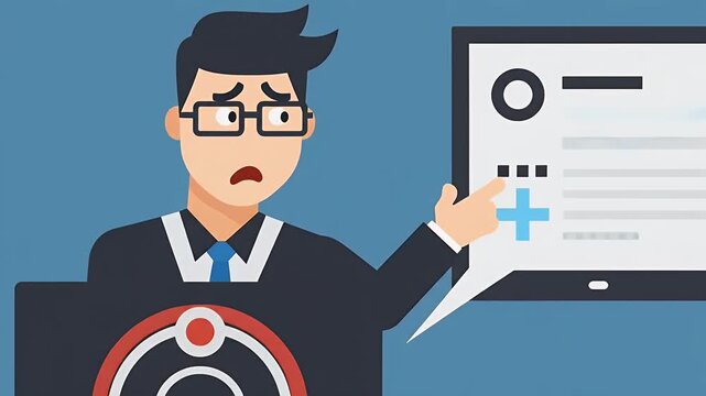 digital marketing analyst with targeting icon on laptop