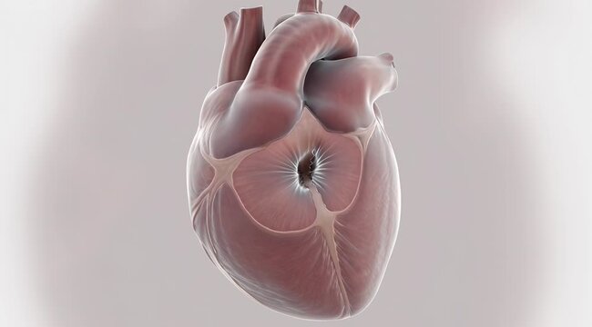 Glowing Human Heart Anatomy Medical Vitality Illustration