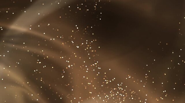 Golden particles swirling in a diffuse background, resembling stardust. Ideal for mystical, celestial, elegant, and fantasythemed digital designs.