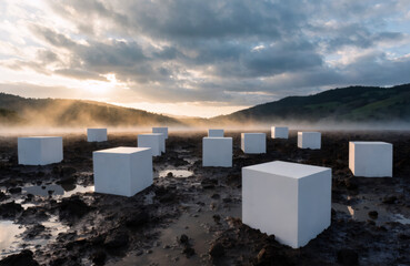 Minimal Cubes in Mist Landscape