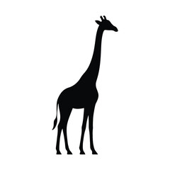 Fototapeta premium giraffe silhouette vector icon