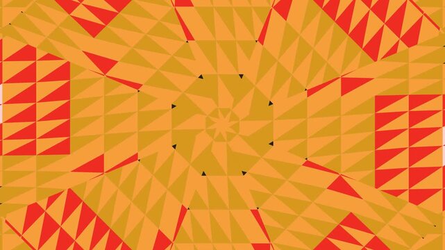 Vibrant orange and red geometric pattern with abstract shapes and triangles, creating a dynamic visual effect. Perfect for graphic resources, backgrounds, and presentations.