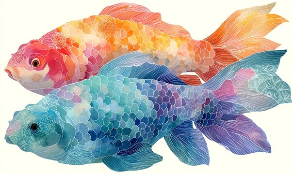 Refined vintage inspired astrology art print exploring mercury retrograde pisces expressed through a stylized pisces horoscope composition