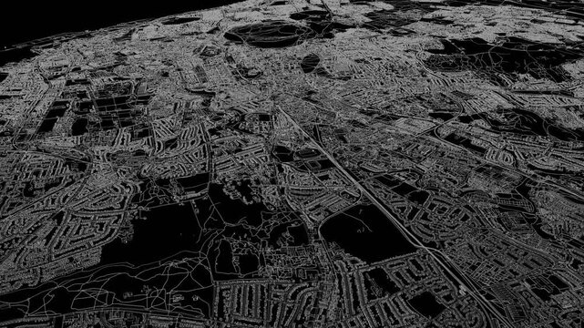 3D looped animation of city - Edinburgh Scotland