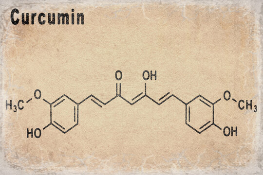 Curcumin turmeric spice, Structural chemical formula