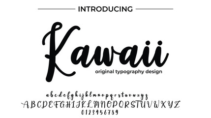 Kawaii - Elegant Script Font for Smooth Handwritten Design and Creative Typography