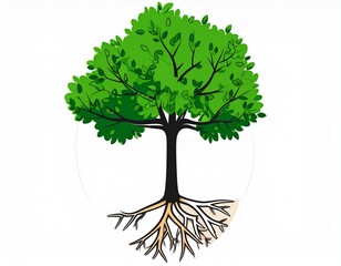 木のアイコン風イラスト