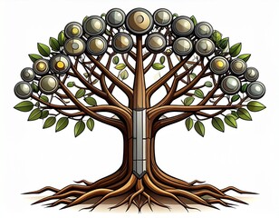 木のアイコン風イラスト