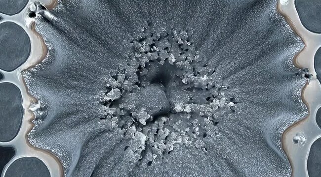 Lung Alveoli Cluster Microscopic Macro View Blue Tone