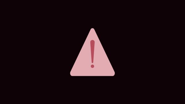 Animated alert, sign with dynamic motion, highlighting important warnings and signals for visual communication and digital