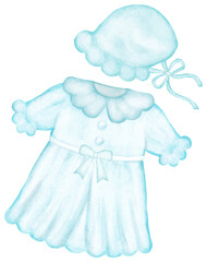 セレモニードレスのイラスト 赤ちゃん お祝い