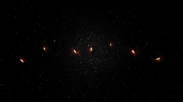 Text Neon Fire Animation - Glowing Energy Word Reveal