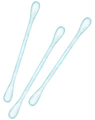 シンプルな綿棒のイラスト