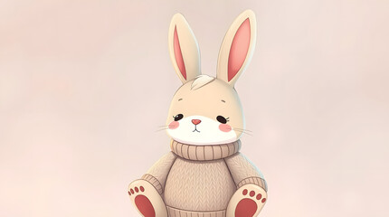 Obraz premium a cute bunny wearing jersey 