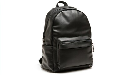 Fototapeta premium Black backpack isolated on a white background