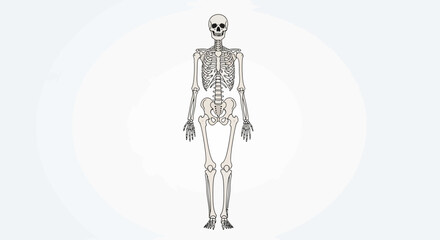 Detailed Human Skeleton Illustration Anatomy. © Untung