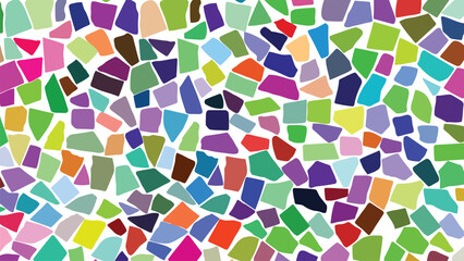 Abstract Colorful Mosaic Pattern of Geometric Shapes Background