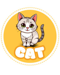 Obraz premium cute and cool cat stickers to display