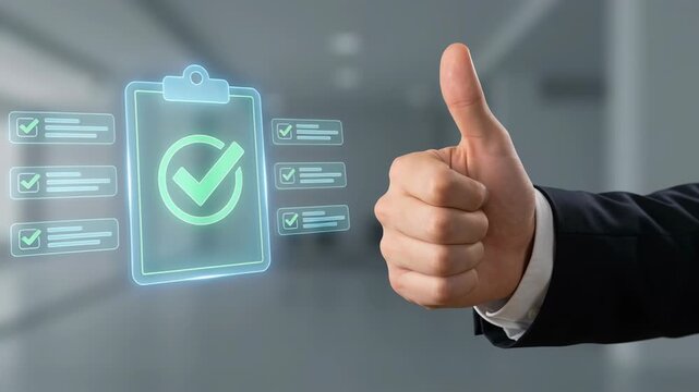 AI technology supports document approval with detection system automation showing successful validation and reject prevention in business process