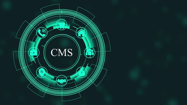 C M S Management System Infographic Animation Template website development technology