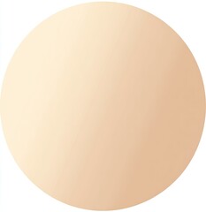 A soft, circular shape featuring a gradient of light beige to peach tones