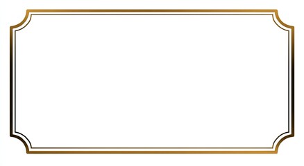 Rectangular ornate frame with rounded corners, gold-brown gradient on white