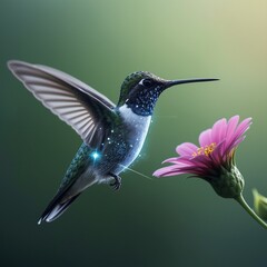 Fototapeta premium AI & Nature Fusion – “Digital Evolution”